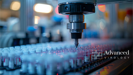 A close-up shot of an automated robotic arm